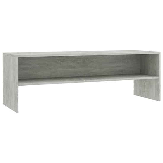 Orya Wooden TV Stand With Undershelf In Concrete Effect