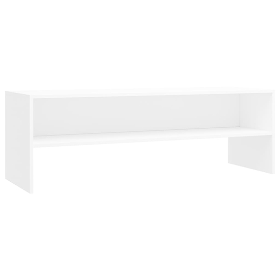 Orya Wooden TV Stand With Undershelf In White