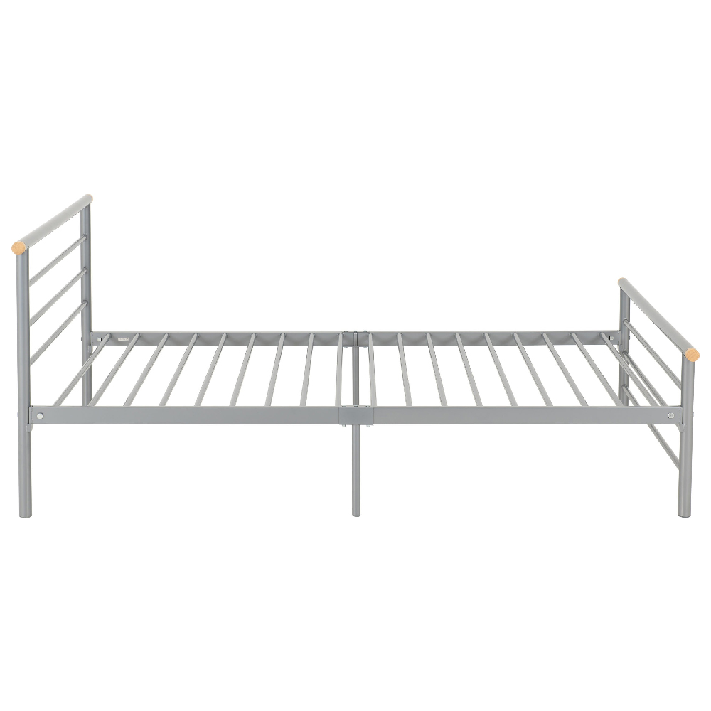 Osaka Metal Small Double Bed In Silver