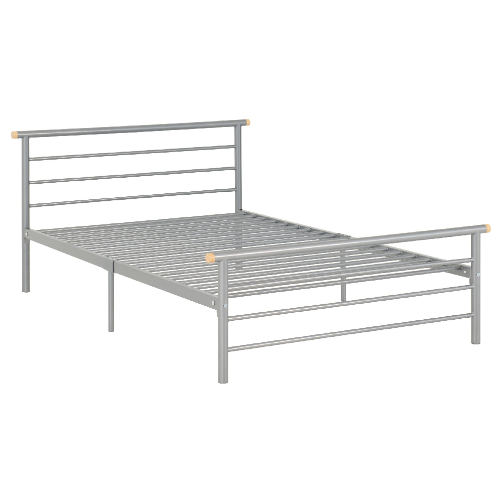 Read more about Osaka metal small double bed in silver