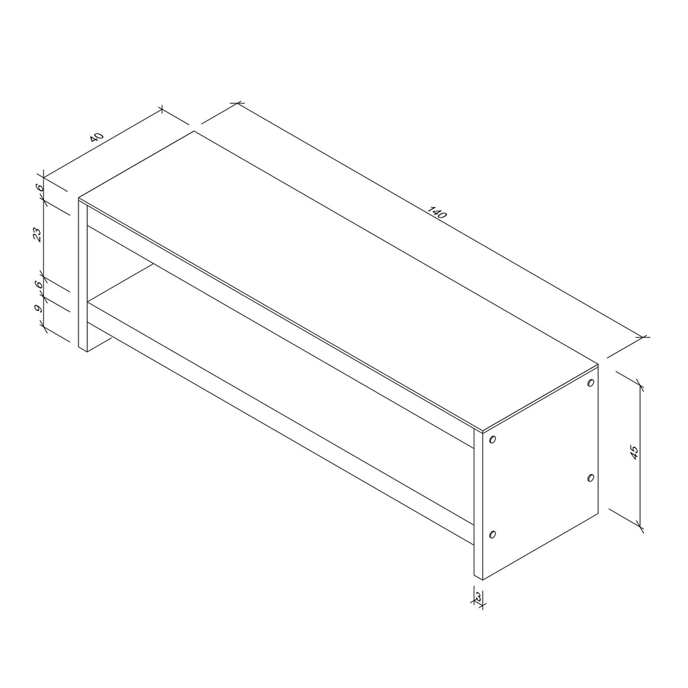 Osari Tempered Glass Top TV Stand with Solid Wood Walnut Frame