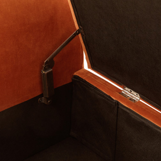 Otterburn Fabric Upholstered Window Seat Bench In Russet_6