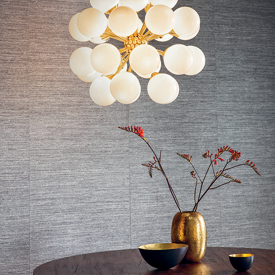 Oscar 28 Lights Gloss Opal Glass Pendant Light In Brushed Brass