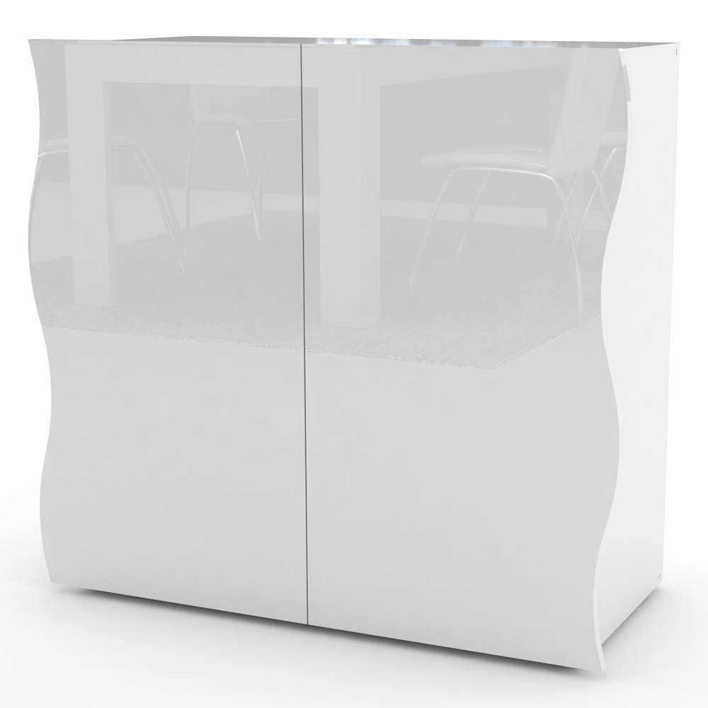 Ice High Gloss Sideboard With 2 Doors In White