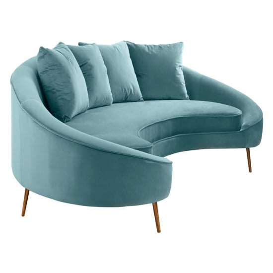 Osmodin Upholstered Velvet 4 Seater Sofa In Light Blue_2