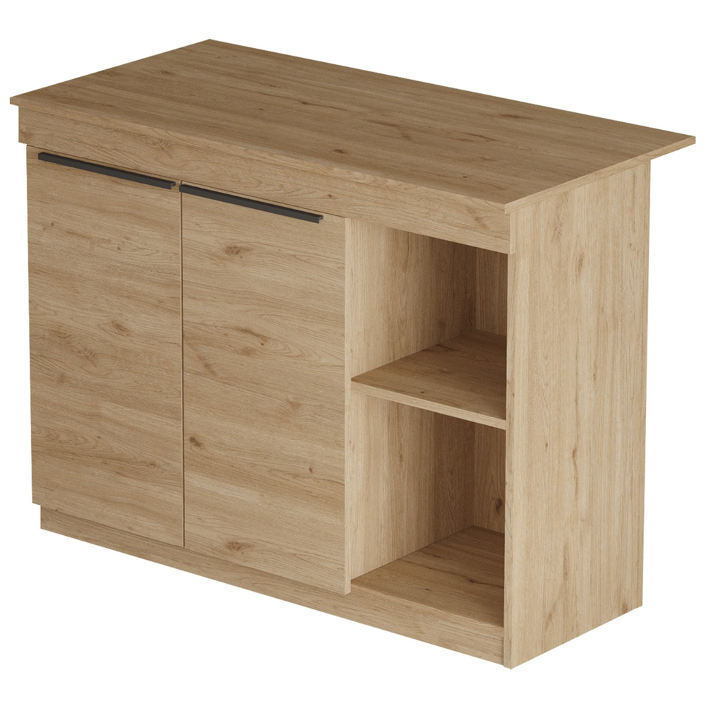 Ossaro Wooden Kitchen Bar Table in Oak