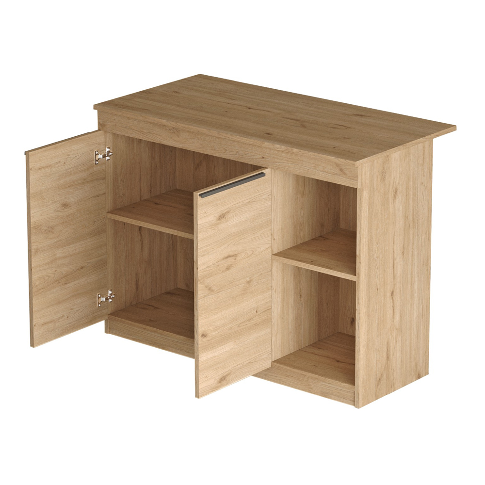 Ossaro Wooden Kitchen Bar Table in Oak