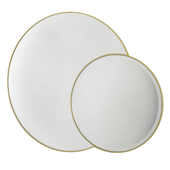 Ostara Circular Wall Mirror In Champagne Frame