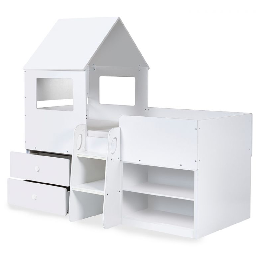 Ostend Wooden Mid Sleeper Children Bed In White