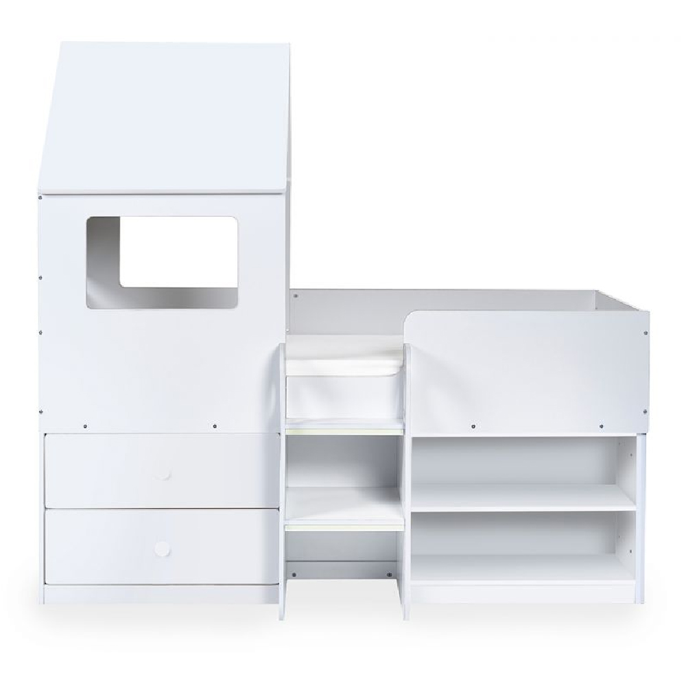 Ostend Wooden Mid Sleeper Children Bed In White