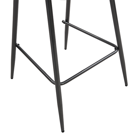 Oston Grey Faux Leather Bar Chairs With Anthracite Legs In Pair