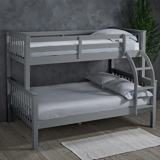 Oswestry Triple Wooden Sleeper Bunk Bed In Grey_1