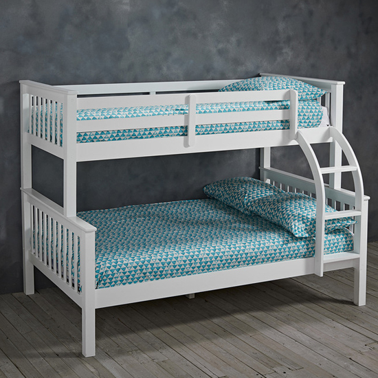 Oswestry Wooden Triple Sleeper Bunk Bed In Solid Off White_2