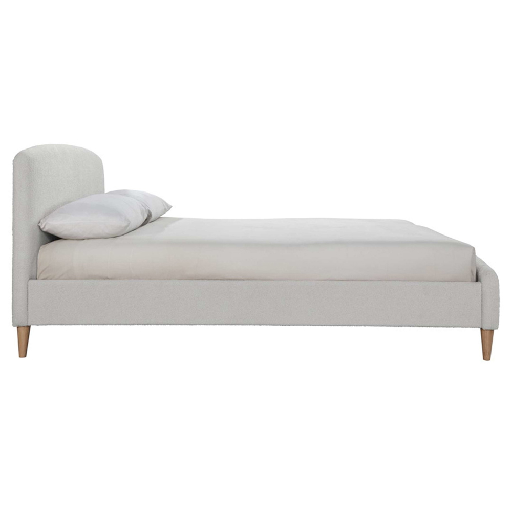 Otaola Fabric Double Bed In Dove Grey