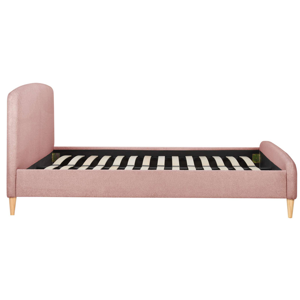 Otaola Fabric Double Bed In Pink