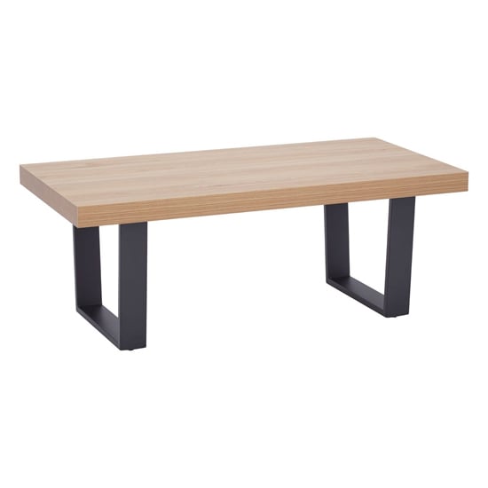 Product photograph of Otell Wooden Coffee Table With U-shaped Base In Natural from Furniture in Fashion