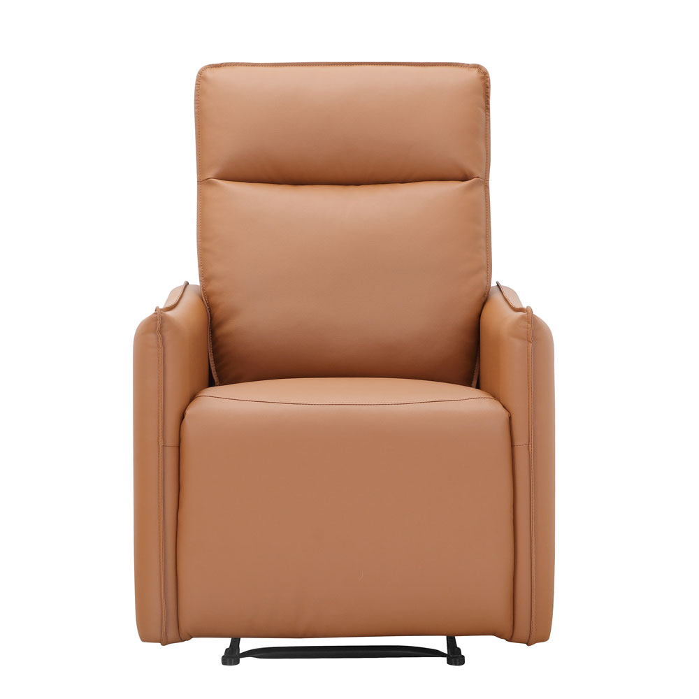 Otharo PU Leather 1 Seater Sofa in Cognac Brown