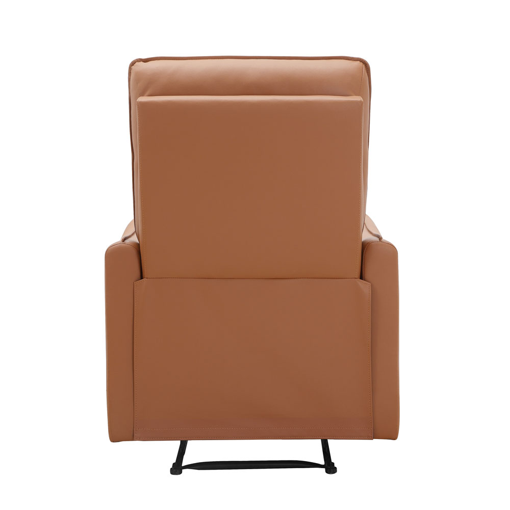 Otharo PU Leather 1 Seater Sofa in Cognac Brown