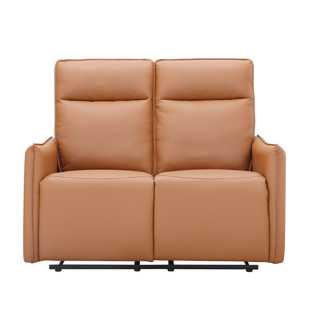 Otharo PU Leather 2 Seater Sofa in Cognac Brown