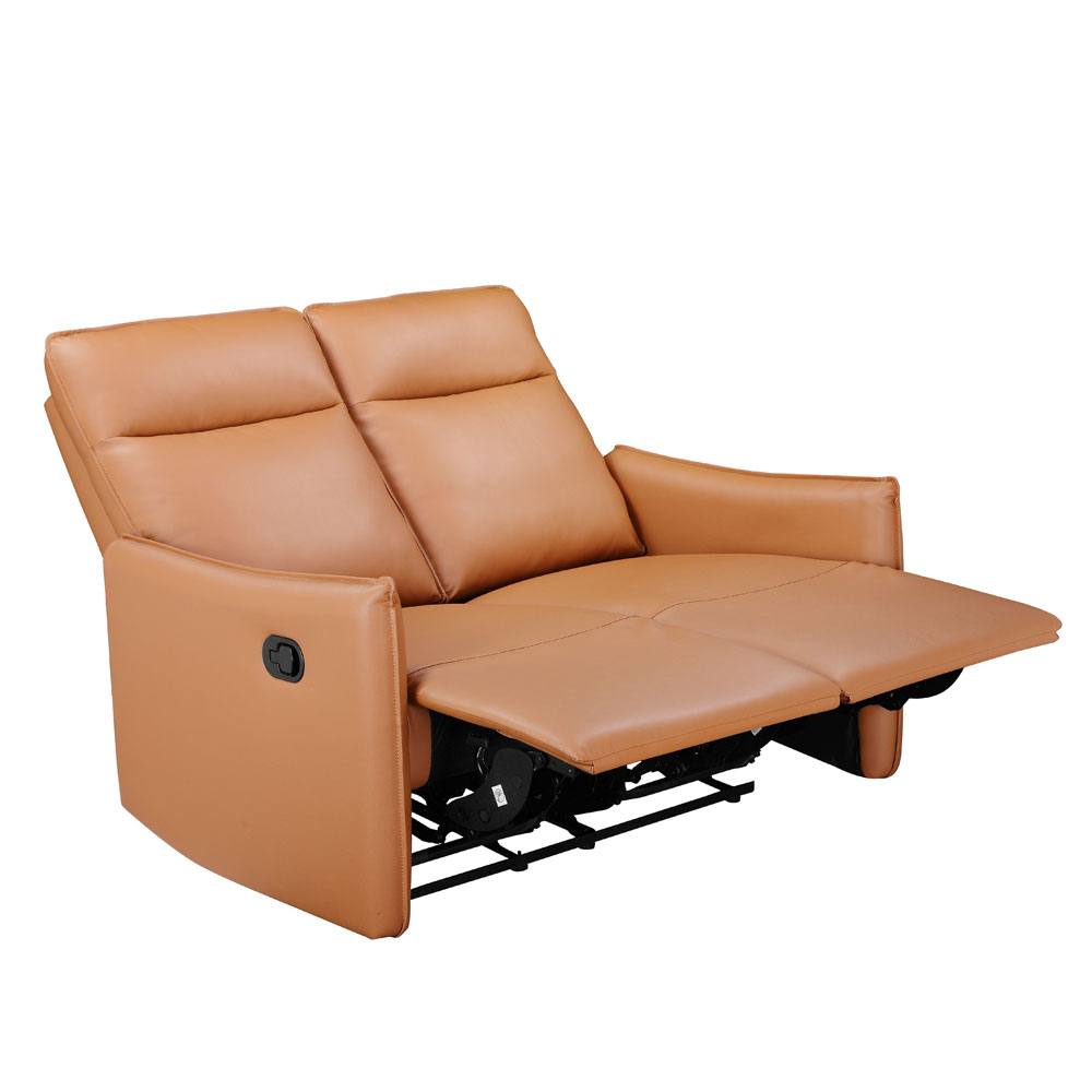 Otharo PU Leather 2 Seater Sofa in Cognac Brown