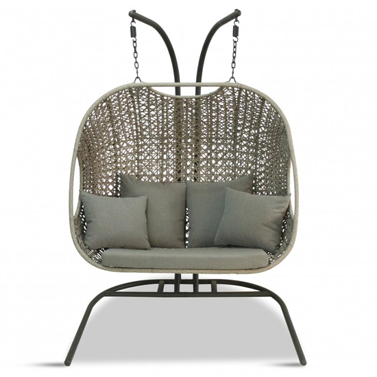 Otka Outdoor Double Egg Chair In Grey | Furniture in Fashion