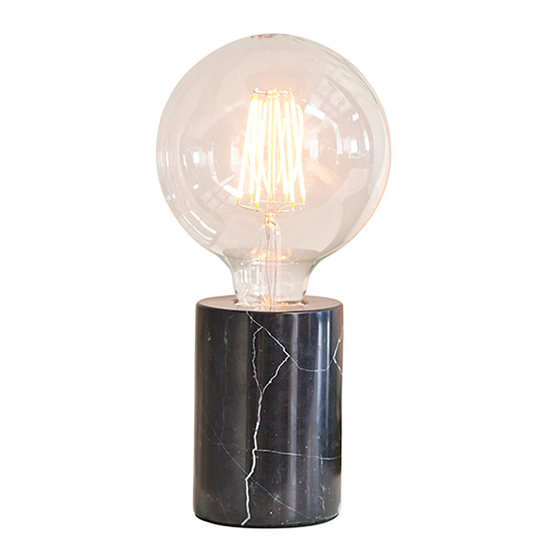 Photo of Otto table lamp with black polished marble base