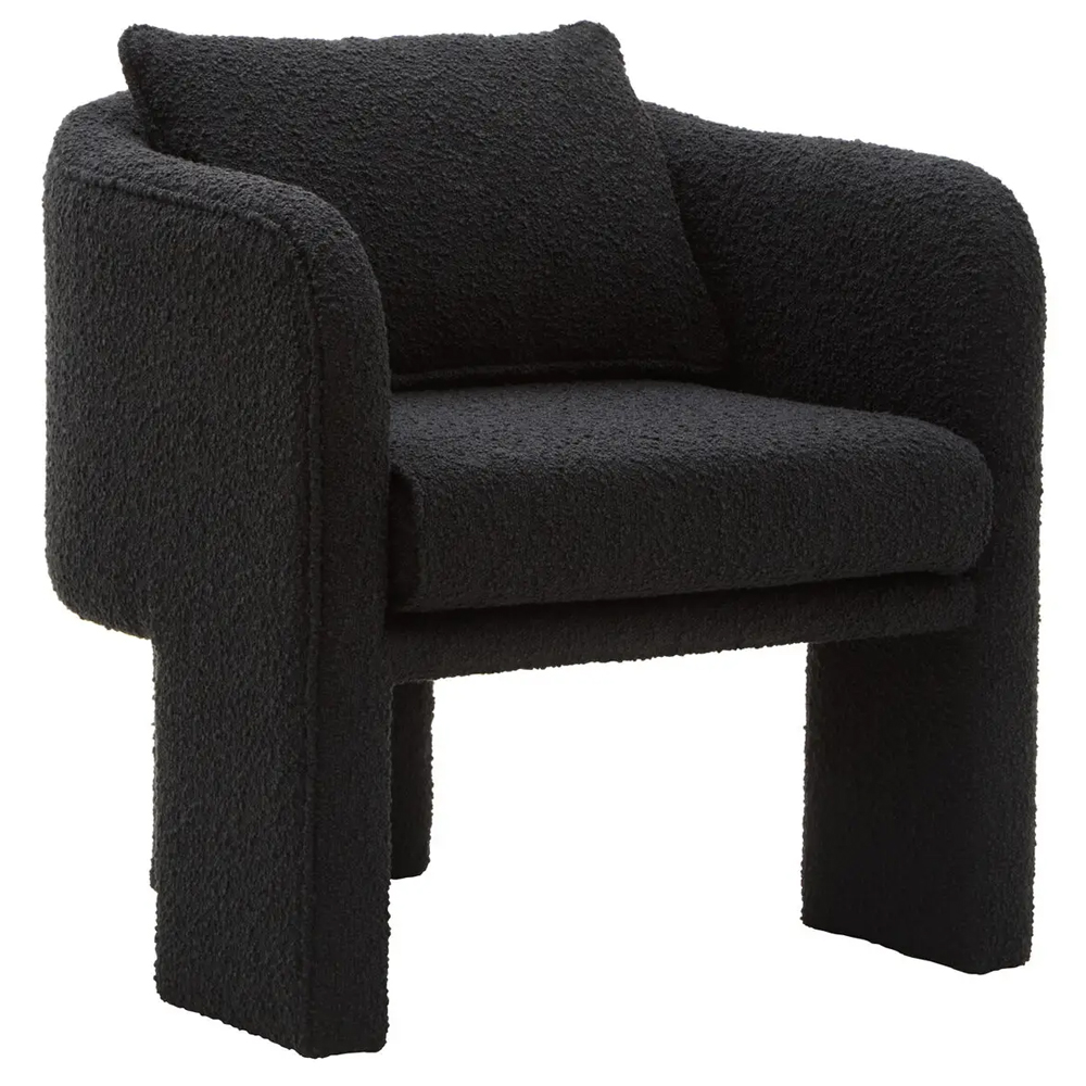 Ottumwa Fabric Accent Chair In Black