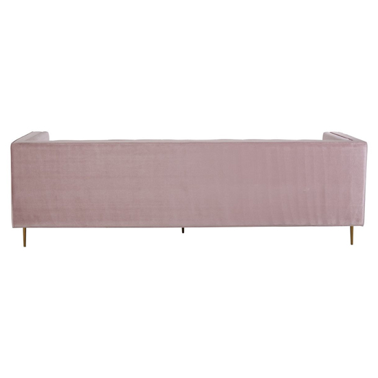 Otyliya Upholstered Velvet 3 Seater Sofa In Pink