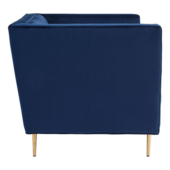 Otyliya Upholstered Velvet Armchair In Deep Blue