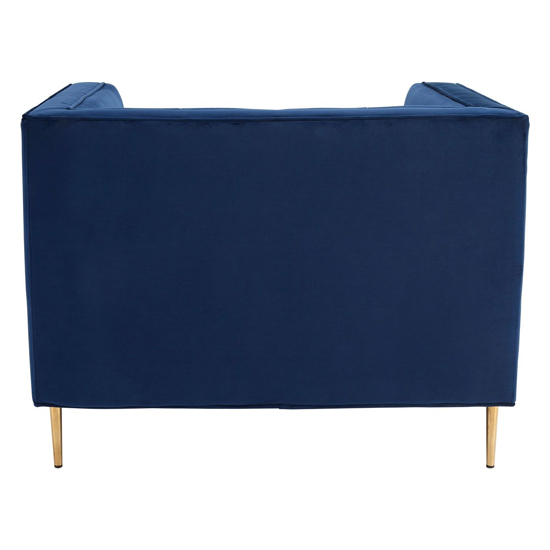 Otyliya Upholstered Velvet Armchair In Deep Blue