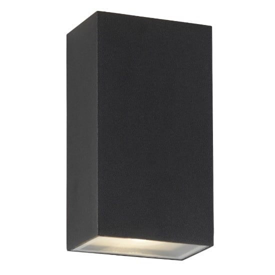 Product photograph of Outdoor Up Down Led Rectangular Wall Bracket In Black from Furniture in Fashion