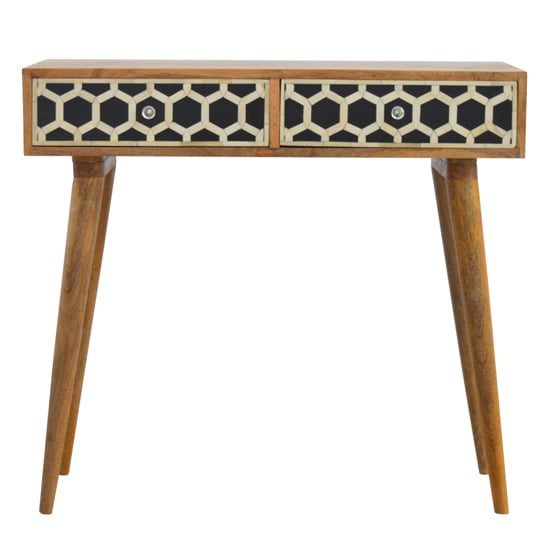 Ouzo Wooden Console Table In Bone Inlay And Oak_2