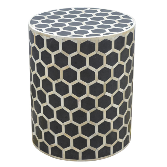 Ouzo Wooden Occasional Stool In Bone Inlay_2