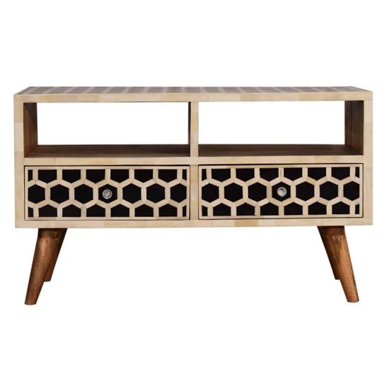 Ouzo Wooden TV Stand In Oak Ish And Bone Inlay_2