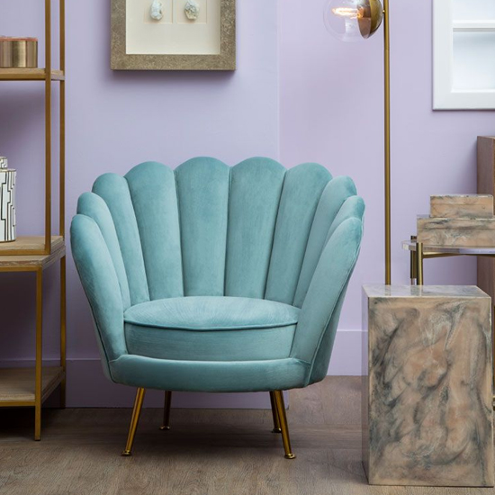 Ovaley Upholstered Velvet Accent Chair In Blue_3