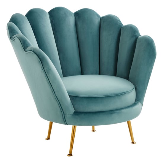 Ovaley Upholstered Velvet Accent Chair In Blue_4