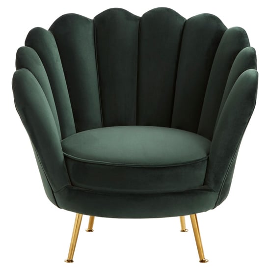 Ovaley Upholstered Velvet Accent Chair In Deep Green_4
