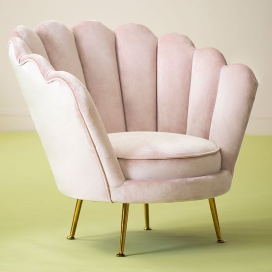 Ovaley Upholstered Velvet Accent Chair In Plush Pink_1