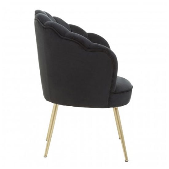 Ovaley Velvet Scalloped Accent Chair In Black_3