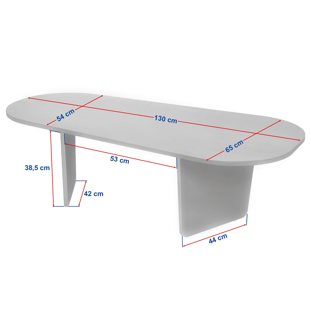 Sento Oval Wooden Coffee Table in Black