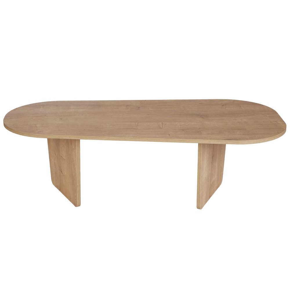 Sento Oval Wooden Coffee Table in Oak