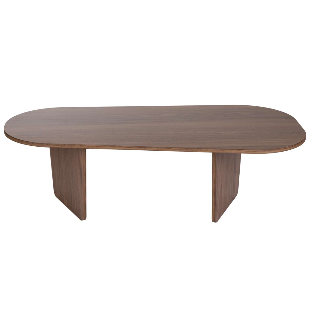 Sento Oval Wooden Coffee Table in Walnut