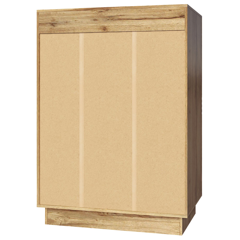 Ovarin Wooden Highboard with 2 Doors in Wotan Oak