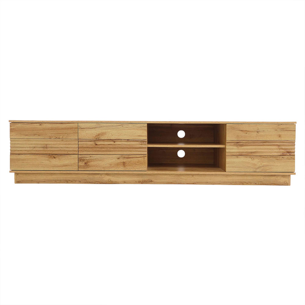 Ovarin Wooden TV Stand with 3 Doors in Wotan Oak
