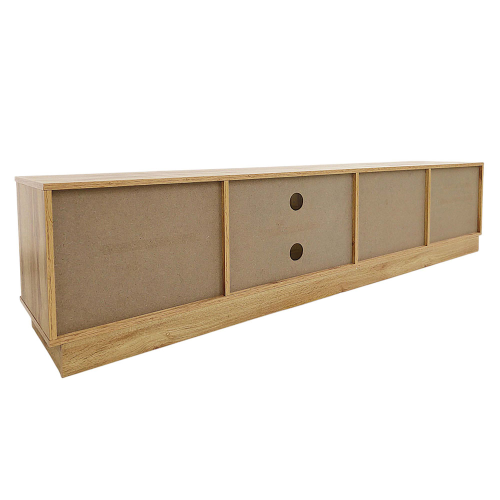 Ovarin Wooden TV Stand with 3 Doors in Wotan Oak
