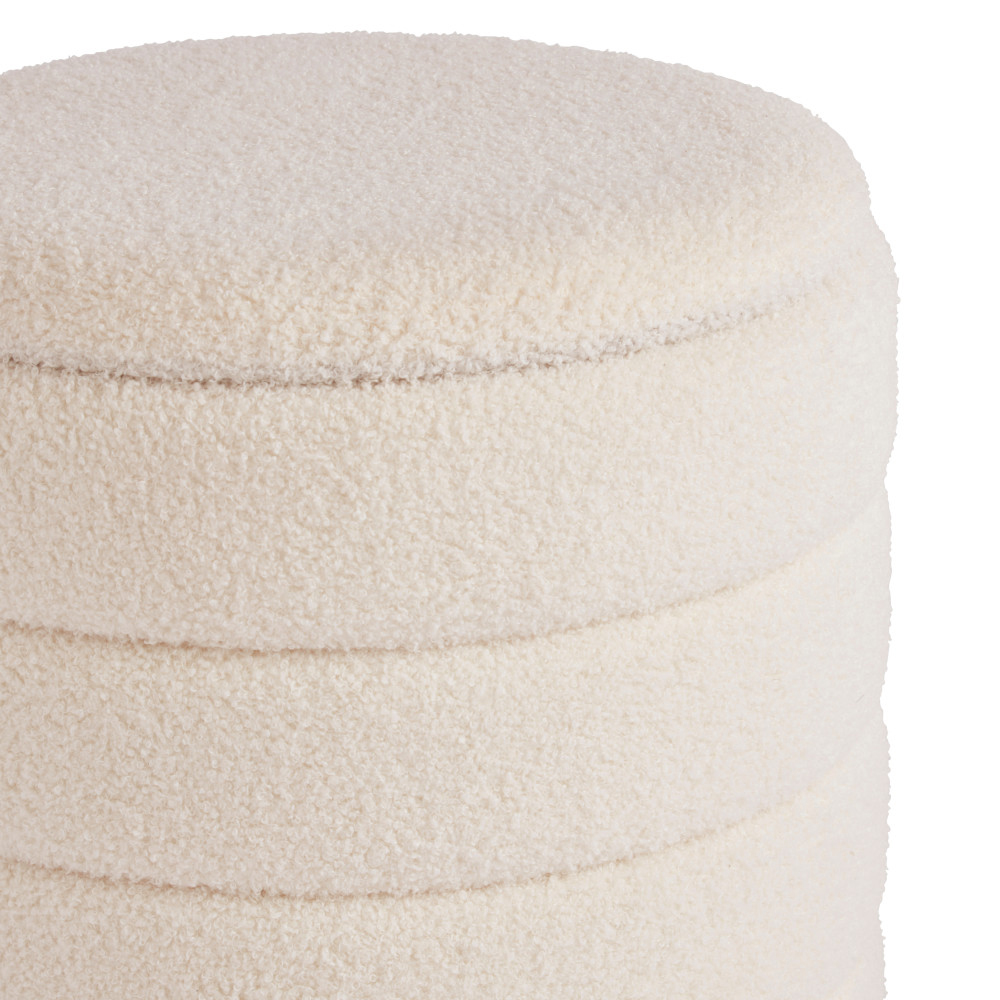 Ovario Fabric Storage Stool in Cream