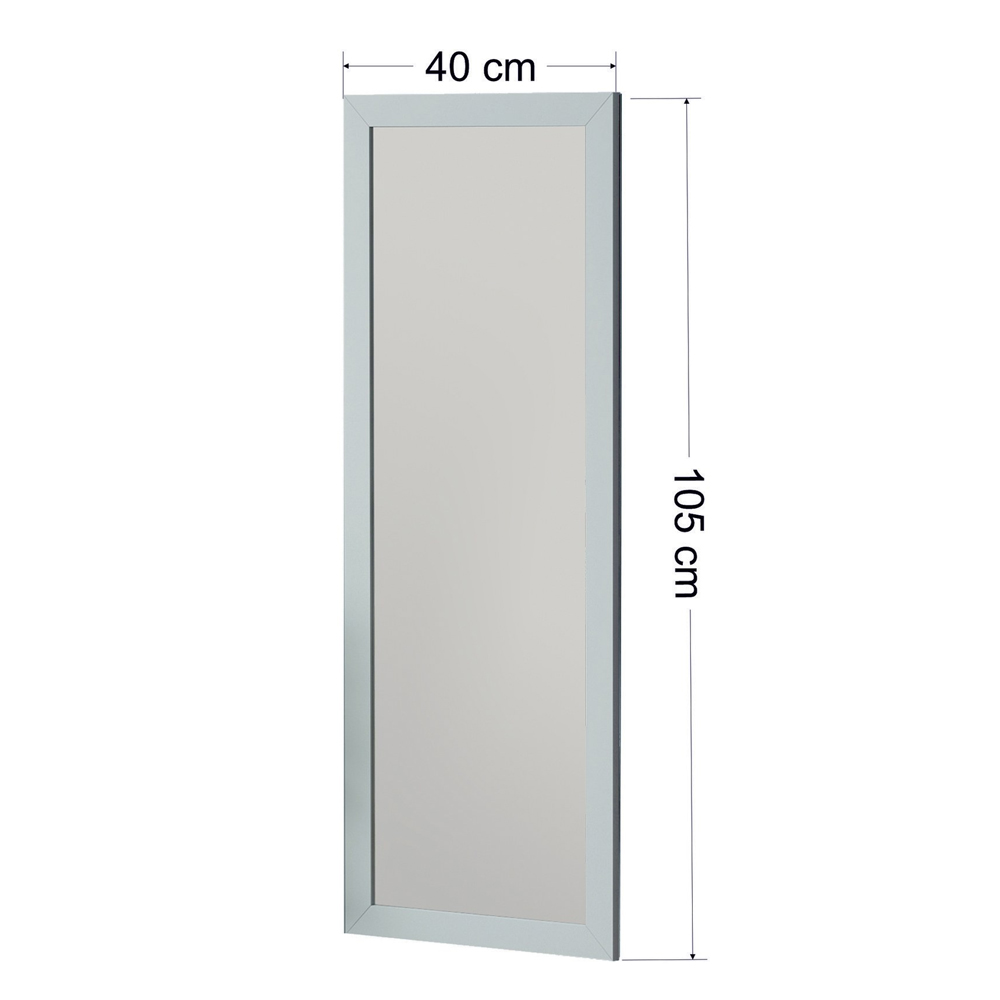 Ovea Pier Glass Wall Mirror with White Wooden Frame