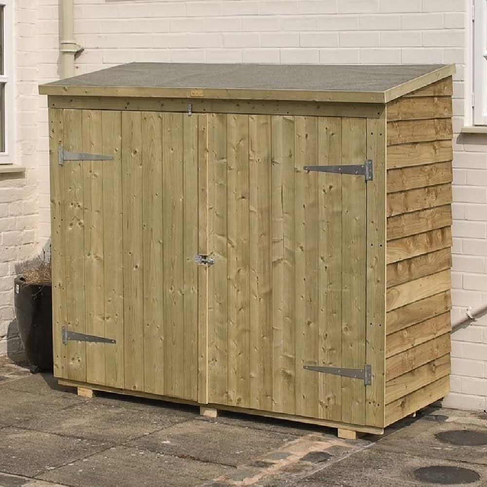 Omaha Wooden Garden Pent Bike Store In Natural