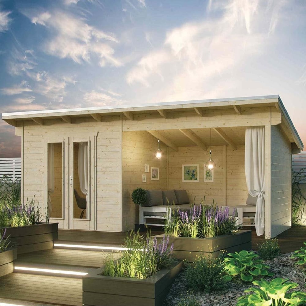 Overstrand Wooden Garden Spacious Cabin In Natural