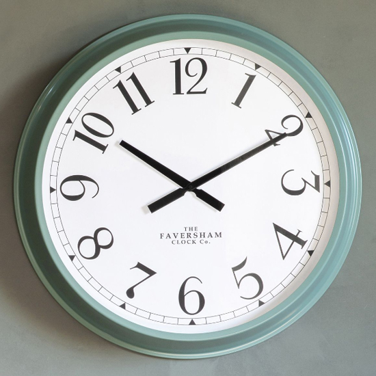 Product photograph of Ovule Round Wall Clock In Wasabi from Furniture in Fashion